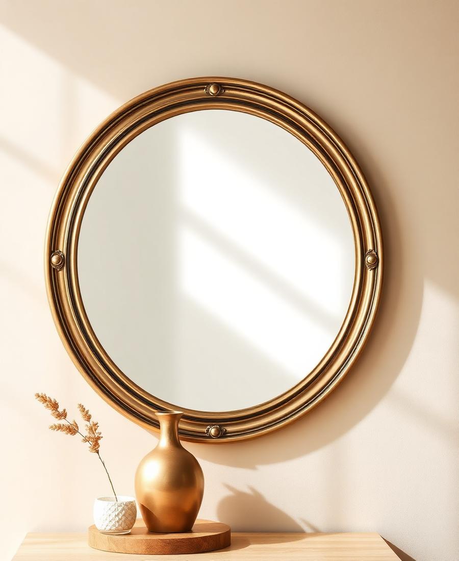 Halo Brass Mirror
