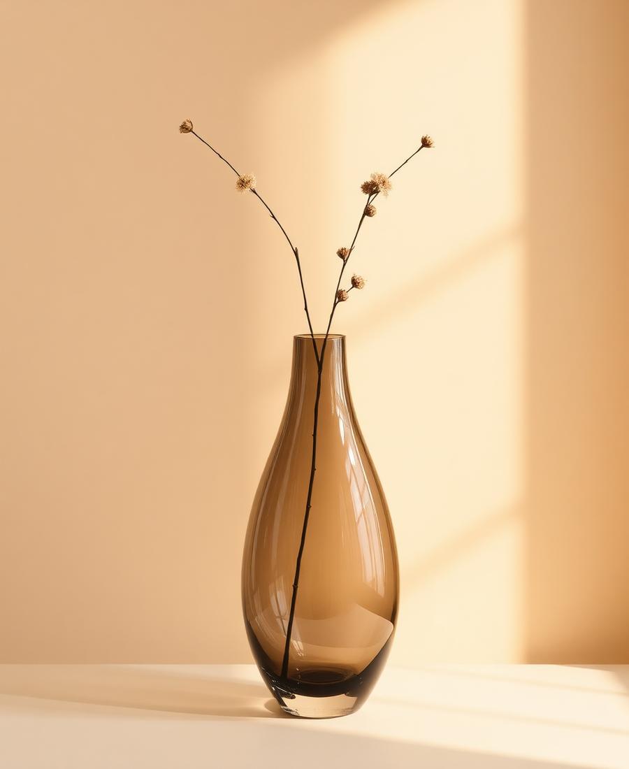 Amber Glass Vessel