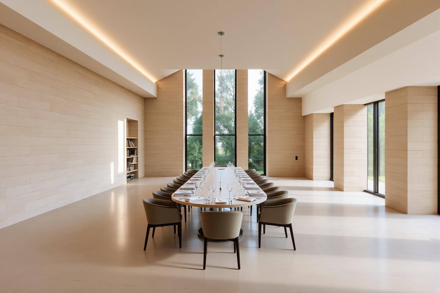 Plateau dining table set for eight